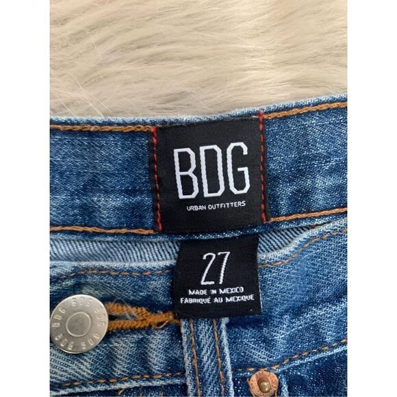 BDG Womens Lightly Distressed Raw Hem Denim Jeans Size 27 - Picture 3 of 6